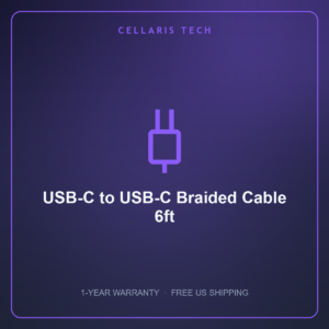 Cellaris USB-C to USB-C Braided Cable 6ft